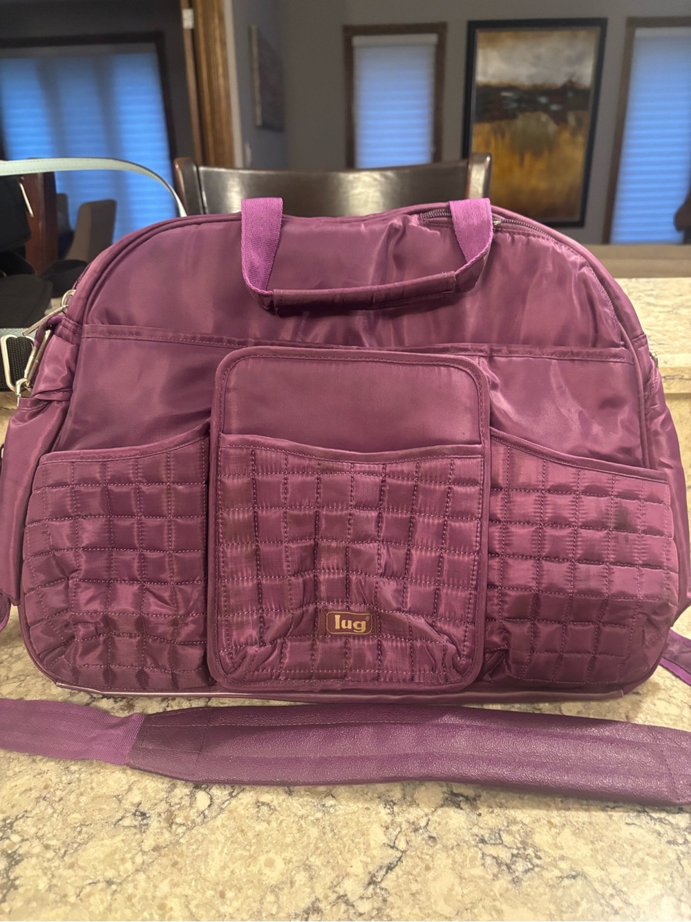 lug Quilted Weekend Travel Bag - Plum